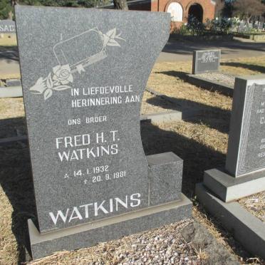 WATKINS Fred H.T. 1932-1981