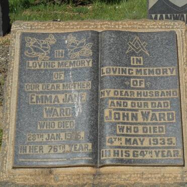 WARD John -1935 &amp; Emma Jane -1965 