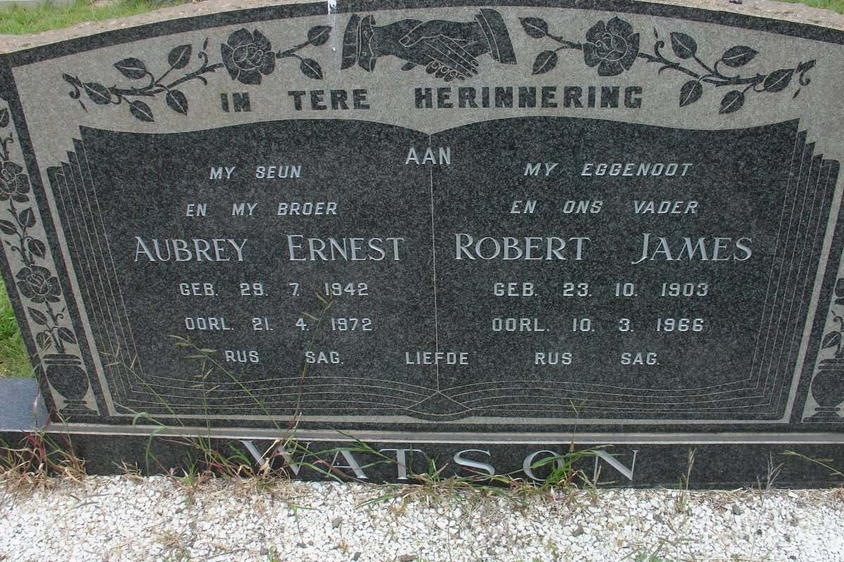WATSON Robert James 1903-1966 :: WATSON Aubrey Ernest 1942-1972