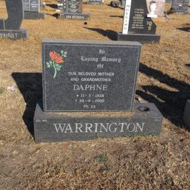 WARRINGTON Daphne 1928-2000