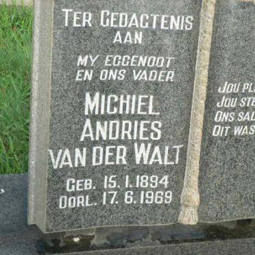 WALT Michiel Andries, van der 1894-1969