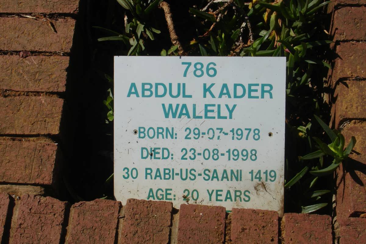WALELY Abdul Kader 1978-1998