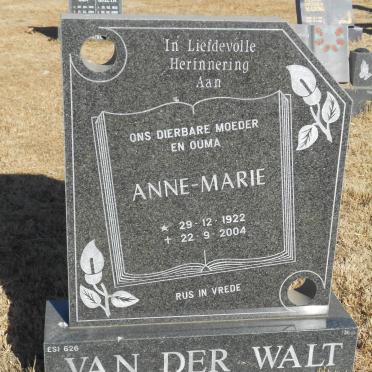 WALT Anne-Marie, van der 1922-2004