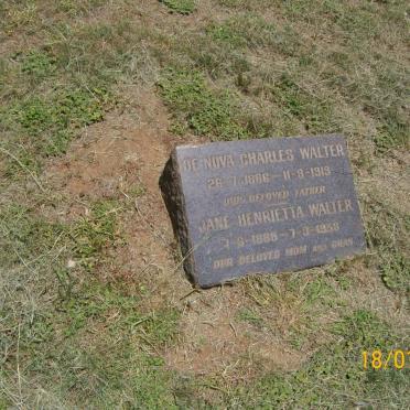 WALTER De Nova Charles 1886-1919 &amp; Jane Henrietta 1889-1958