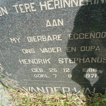 WALT Hendrik Stephanus, van der 1886-1971