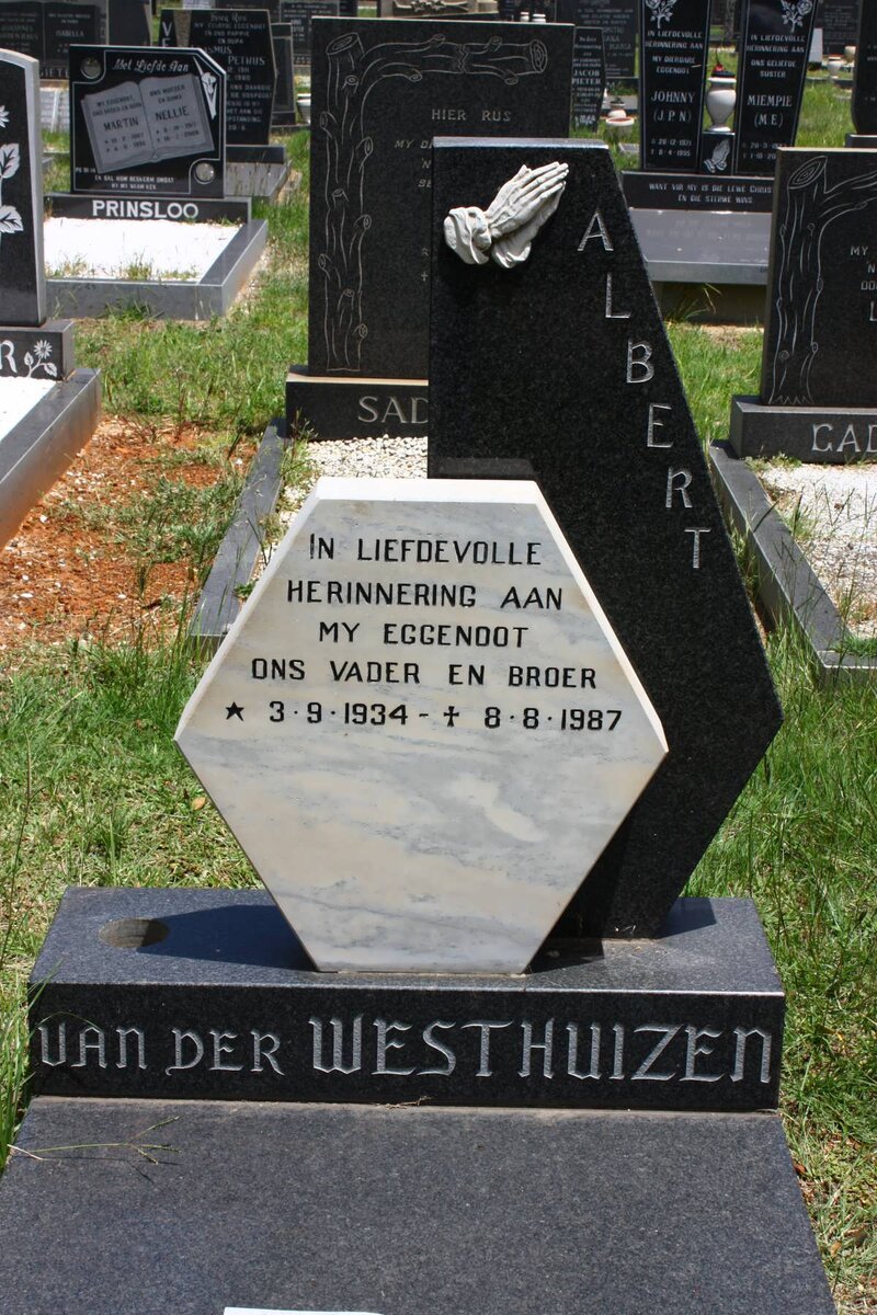 WESTHUIZEN Albert, van der 1934-1987