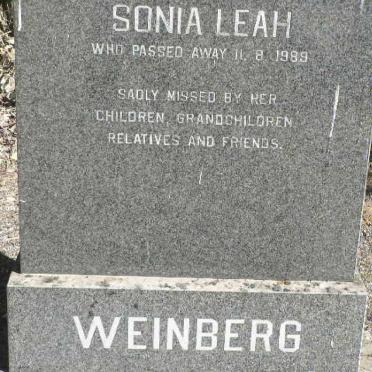 WEINBERG Sonia Leah -1989