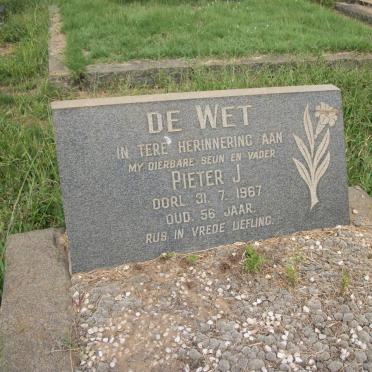 WET Pieter J., de -1967