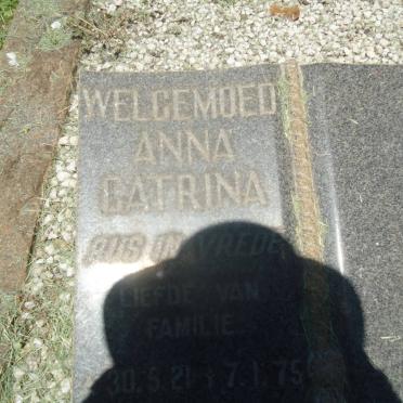 WELGEMOED Anna Catrina 1921-1975