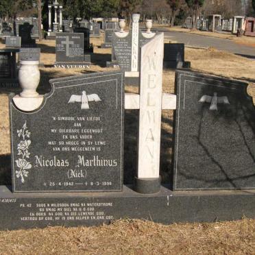 WELMAN Nicolaas Marthinus 1942-1998