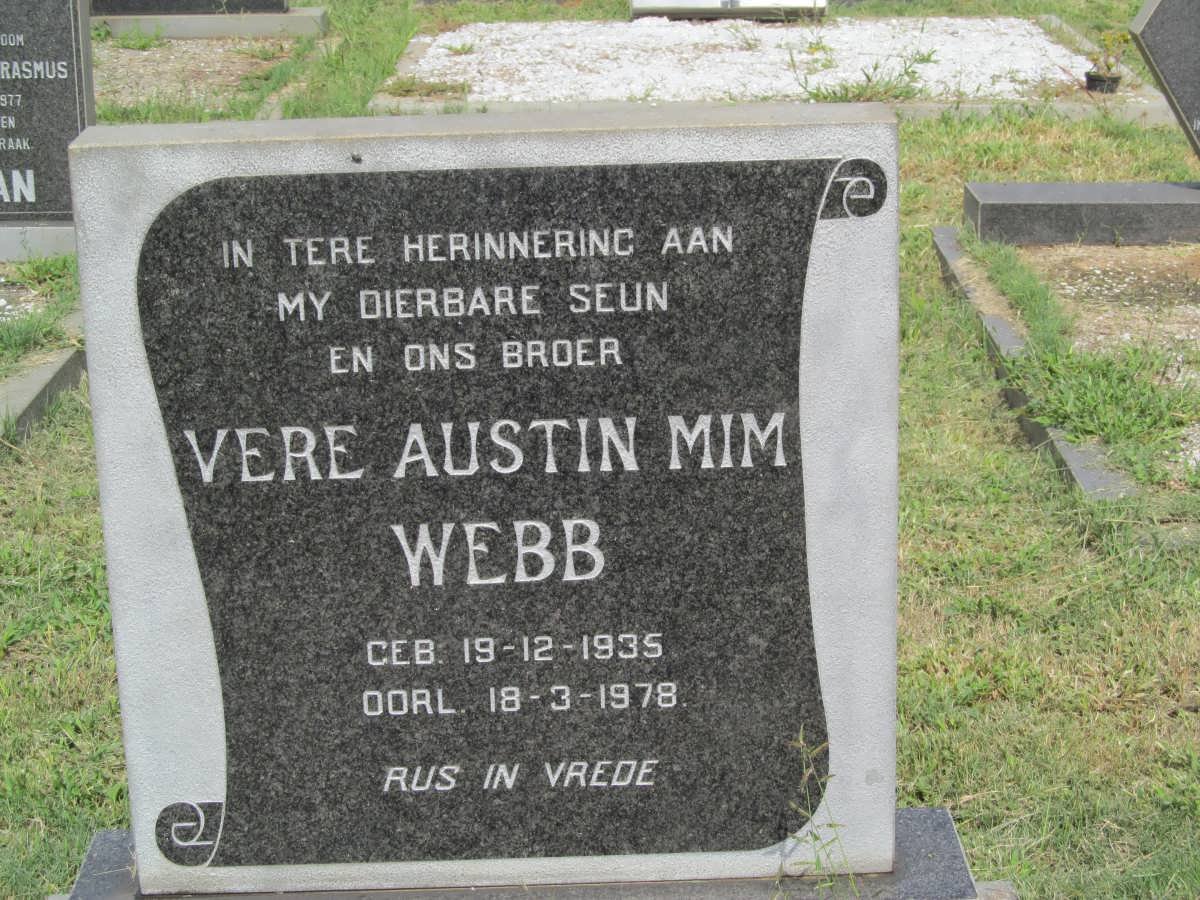 WEBB Vere Austin Mim 1935-1978