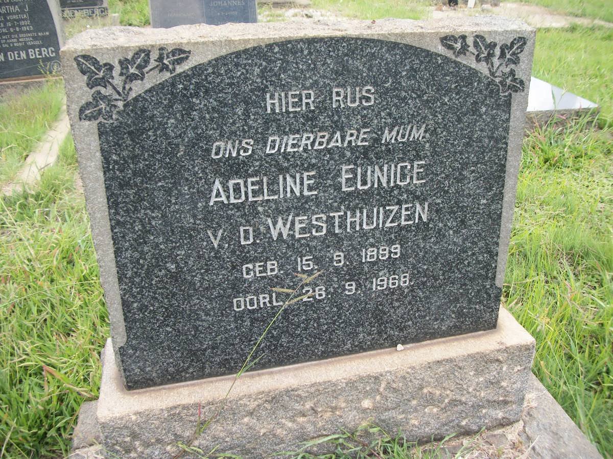 WESTHUIZEN Adeline Eunice, v.d. 1899-1968