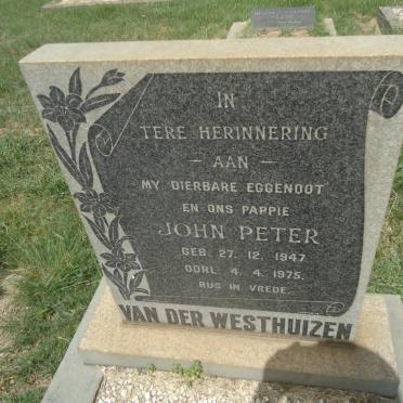 WESTHUIZEN John Peter, van der 1947-1975