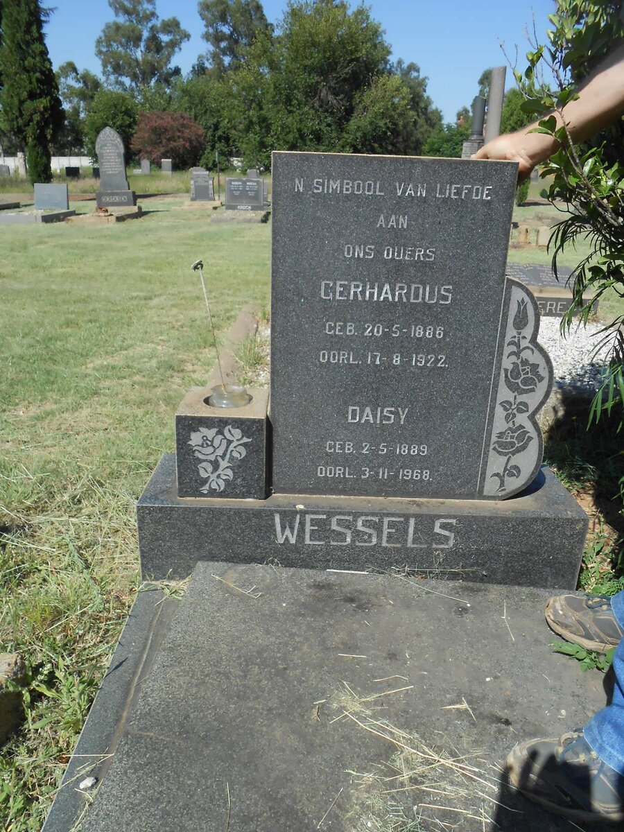 WESSELS Gerhardus 1886-1922  &amp; Daisy 1889-1968