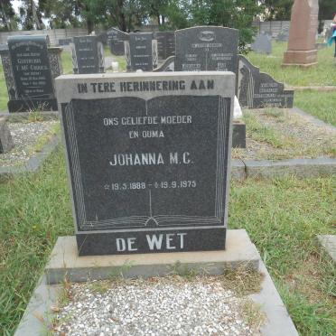 WET Johanna M.C., de 1888-1975