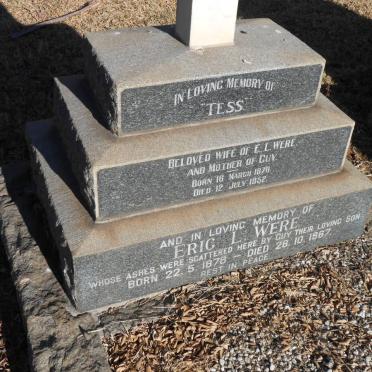WERE Eric L. 1878-1967 &amp; Tess 1878-1952