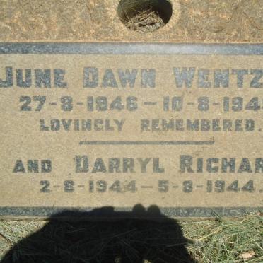 WENTZEL Darryl Richard 1944-1944 :: WENTZEL June Dawn 1946-1949