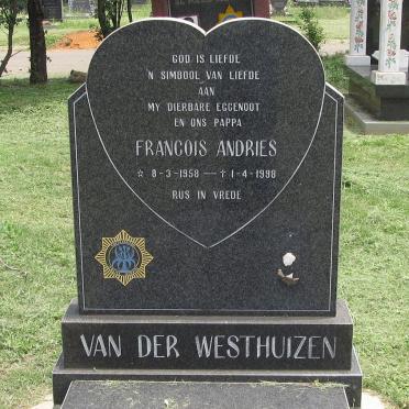 WESTHUIZEN Francois Andries, van der 1958-1998