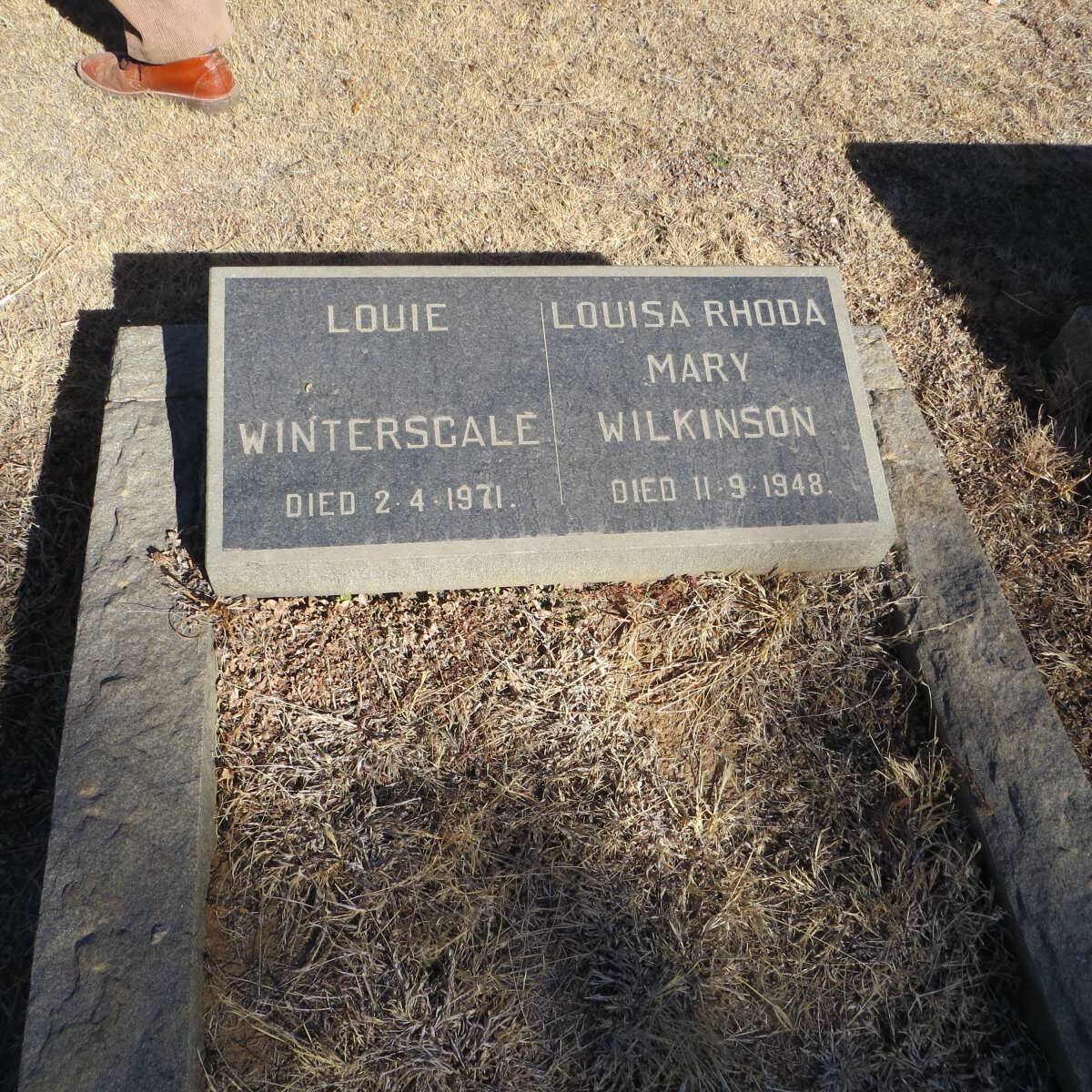 WILKINSON Louisa Rhoda Mary -1948 :: WINTERSCALE Louie -1971