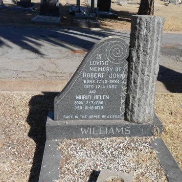 WILLIAMS Robert John 1894-1967 &amp; Muriel Helen 1900-1979