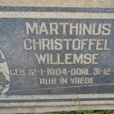 WILLEMSE Marthinus Christoffel 1904-1959