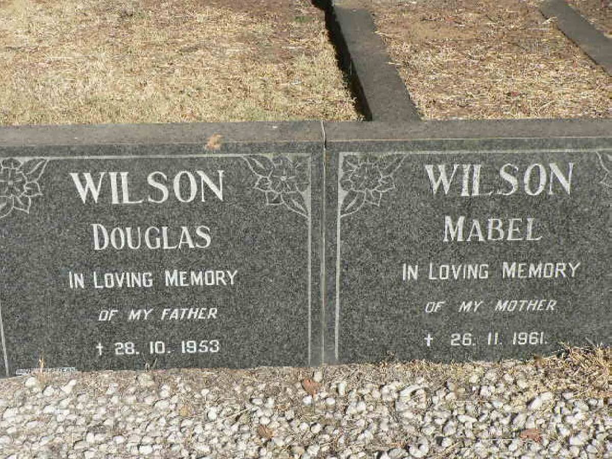 WILSON Douglas -1953 &amp; Mabel -1961