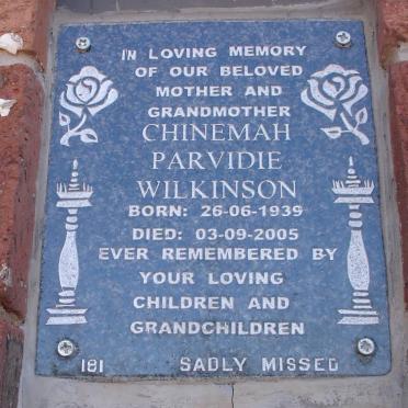 WILKINSON Chinemah Parvidie 1939-2005