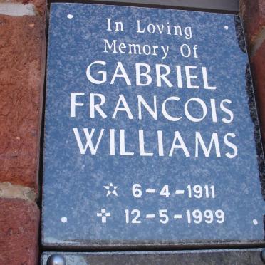 WILLIAMS Gabriel Francois 1911-1999