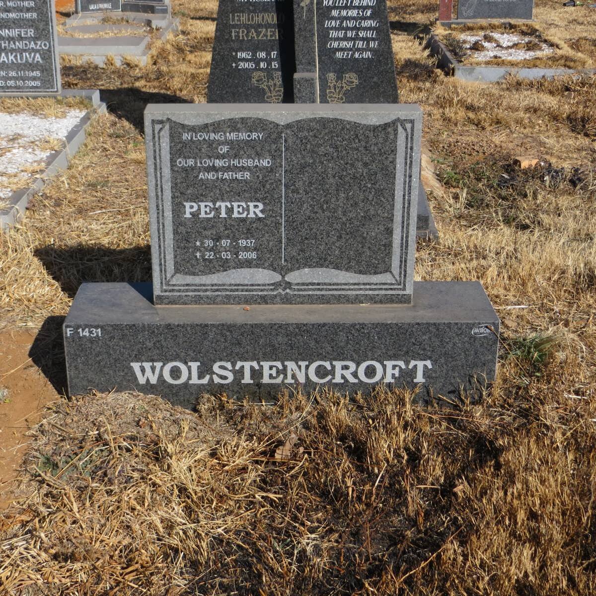 WOLSTENCROFT Peter 1937-2006