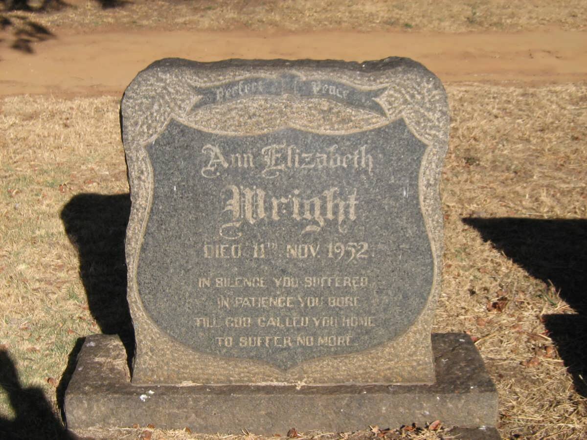 WRIGHT Ann Elizabeth -1952