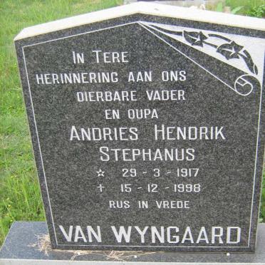 WYNGAARD Andries Hendrik Stephanus, van 1917-1998