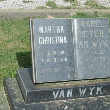 WYK Karel Pieter, van 1907-1979 &amp; Martha Christina 1911-1976
