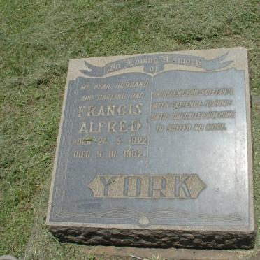 YORK Francis Alfred 1922-1962