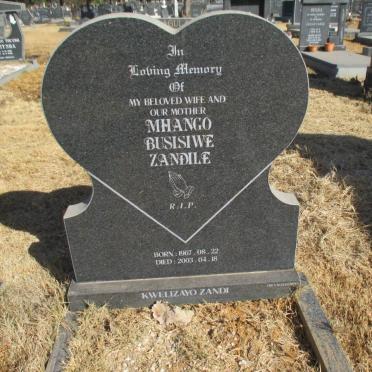 ZANDILE Mhango Busisiwe 1967-2003