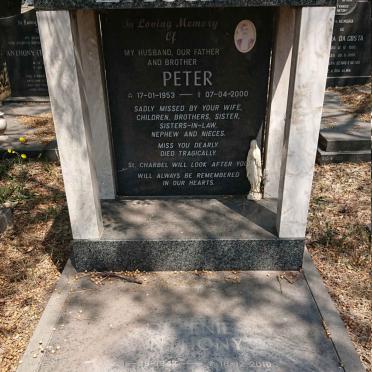 ZACKEY Peter 1953-2000 &amp; Queenie Anthony 1947-2010