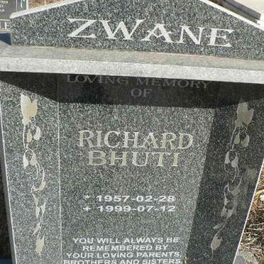 ZWANE Richard Bhuti 1957-1999