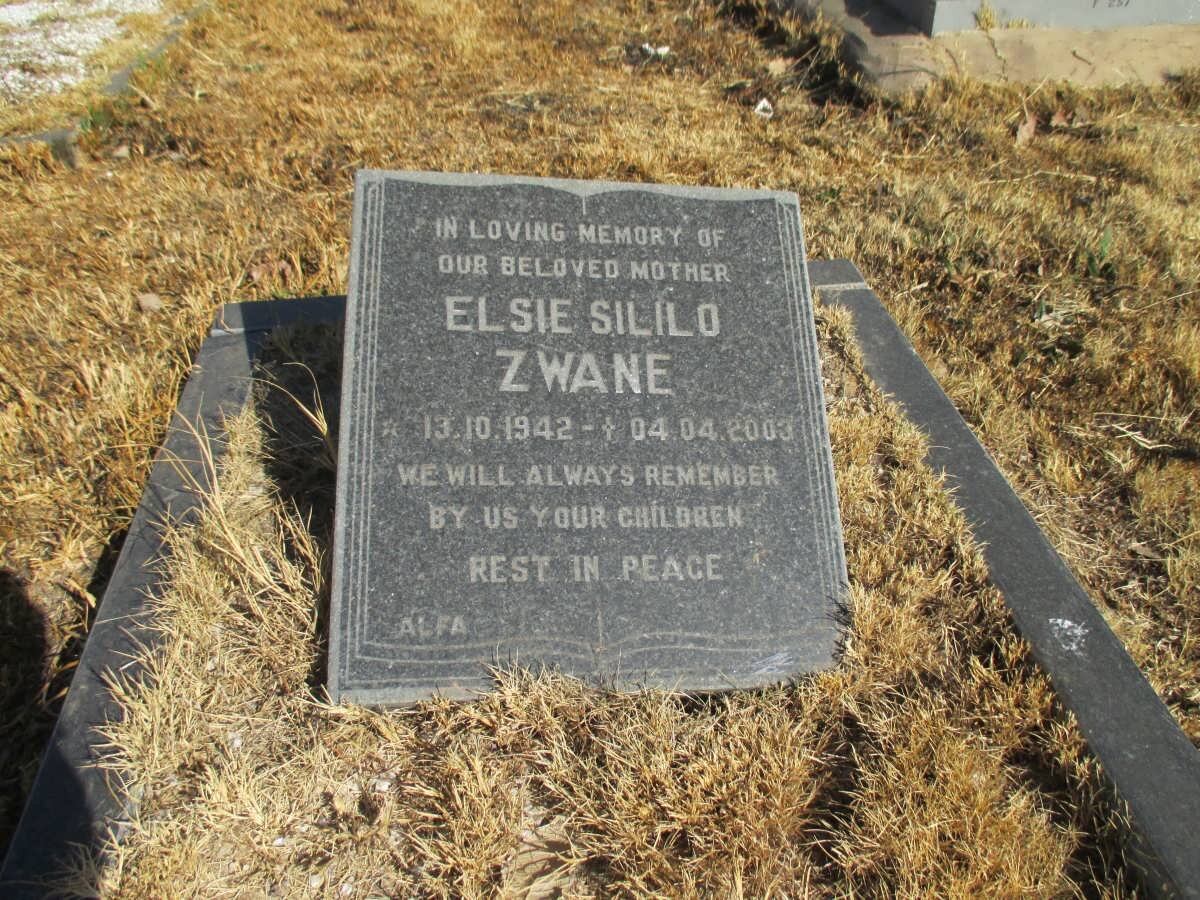 ZWANE Elsie Sililo 1942-2003