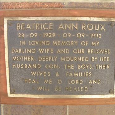 ROUX Beatrice Ann 1929-1992