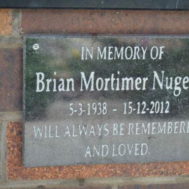 NUGENT Brian Mortimer 1938-2012