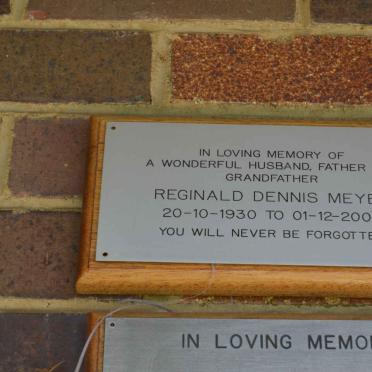 MEYER Reginald Dennis 1930-2009