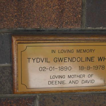 WHITE Tydvil Gwendoline 1890-1978
