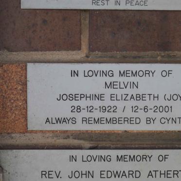 MELVIN Josephine Elizabeth 1922-2001