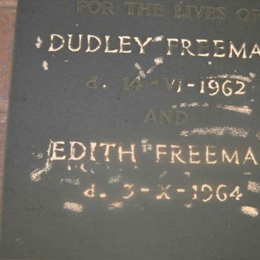 FREEMAN Dudley -1962 &amp; Edith -1964