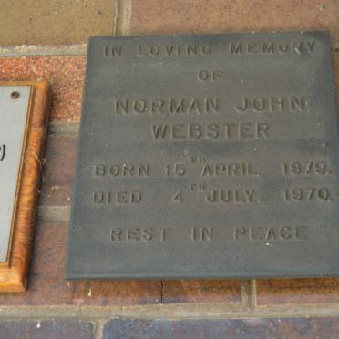 WEBSTER Norman John 1879-1970