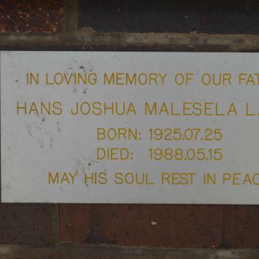 LANGA Hans Joshua Malasela 1925-1988