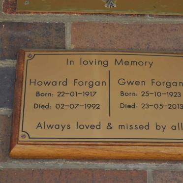FORGAN Howard 1917-1992 &amp; Gwen 1923-2013