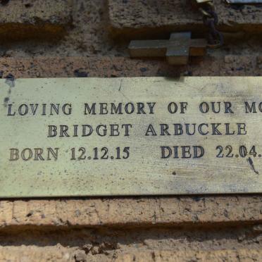 ARBUCKLE Bridget 1915-1999