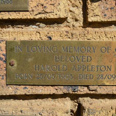 APPLETON Harold 1903-1971