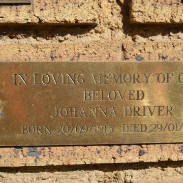 DRIVER Johanna 1913-1991