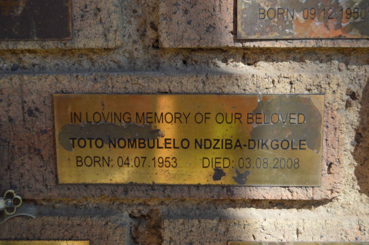 DIKGOLE Toto Nombulelo, NDZIBA 1953-2008